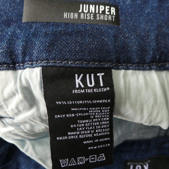 Kut From The Kloth Denim Shorts Juniper High Rise Short Cotton Spandex 4 - Picture 6 of 10